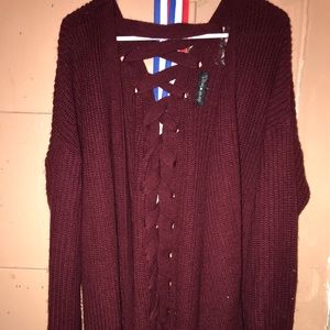 Maroon Cardigan